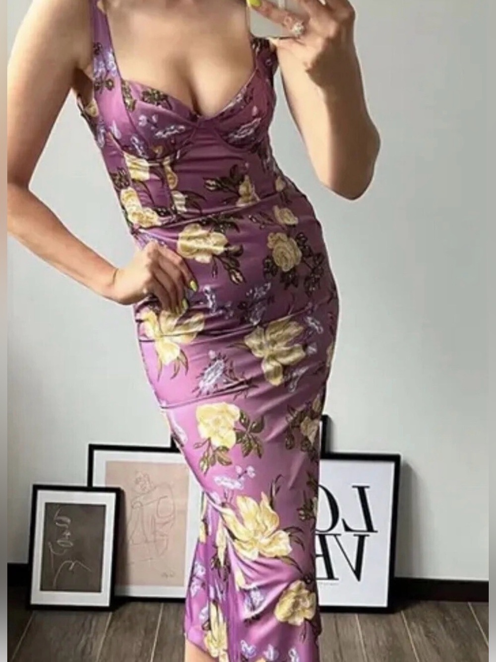 Zara women’s floral corset dress